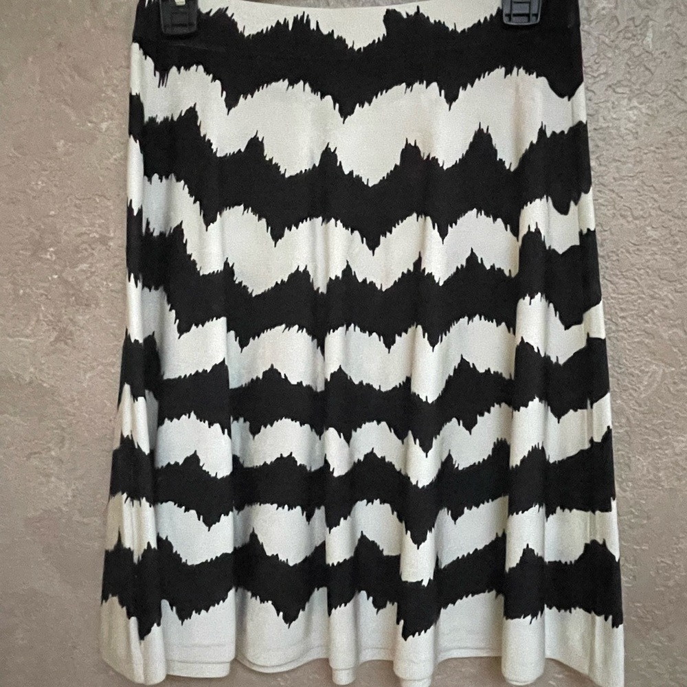 INC International Concepts Black and White A-Line Skirt
